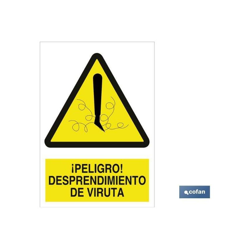 

PLIMPO señal adhesivo 148x105mm. ¡peligro! desprendimiento de viruta