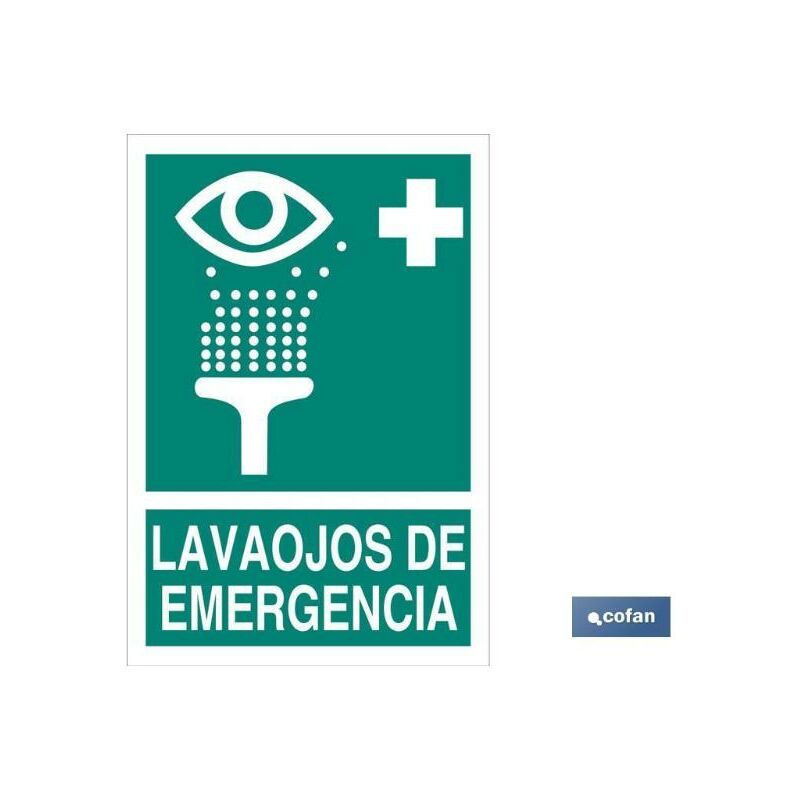 

PLIMPO señal luminescente 297x210mm. lavaojos de emergencia pictograma + texto