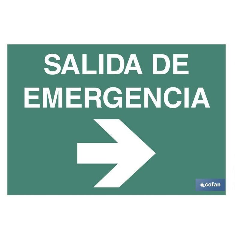 

PLIMPO señal luminescente 297x210mm. salida de emergencia texto