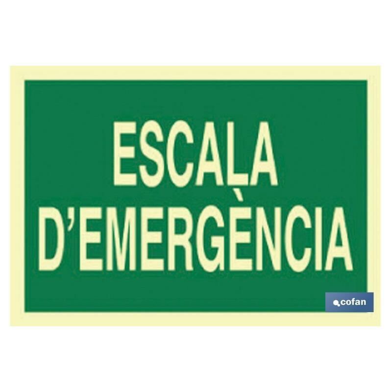 

PLIMPO señal luminiscente 420x297mm. escala demergència
