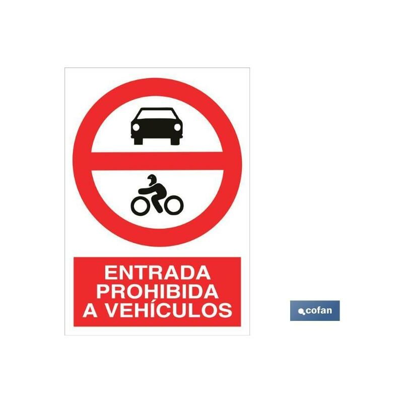 

PLIMPO señal poliestireno 148x105mm prohibido entrada a vehículos