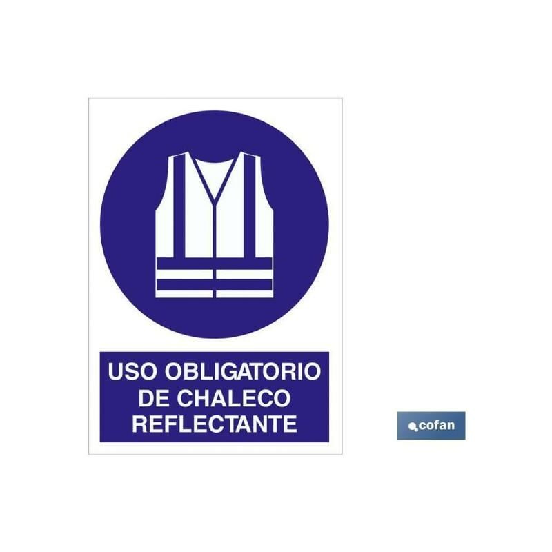 

PLIMPO señal poliestireno 148x105mm uso obligatorio de chaleco reflectante