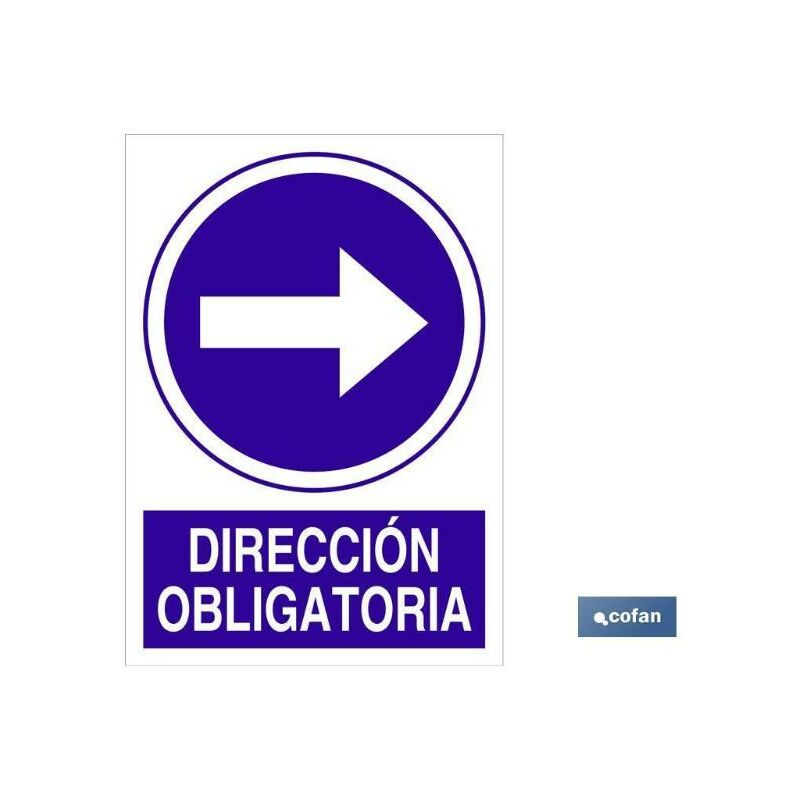 

PLIMPO señal poliestireno 1,5mm 210x148 dirección obligatoria