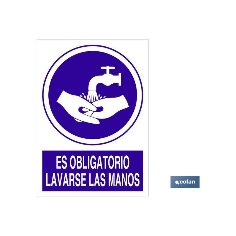 

PLIMPO señal poliestireno 1,5mm 210x148 es obligatorio lavarse las manos
