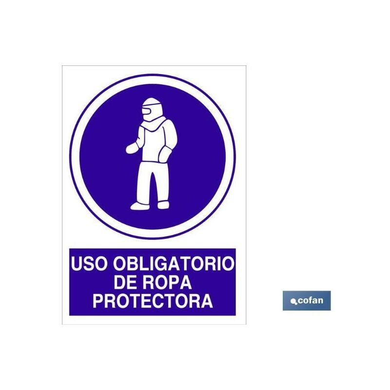 

PLIMPO señal poliestireno 1,5mm 210x148 uso obligatorio de ropa protectora