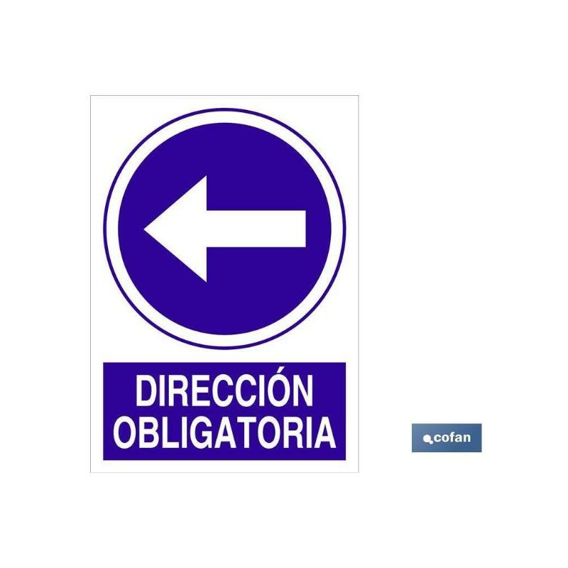 

PLIMPO señal poliestireno 1,5mm 297x210 dirección obligatoria
