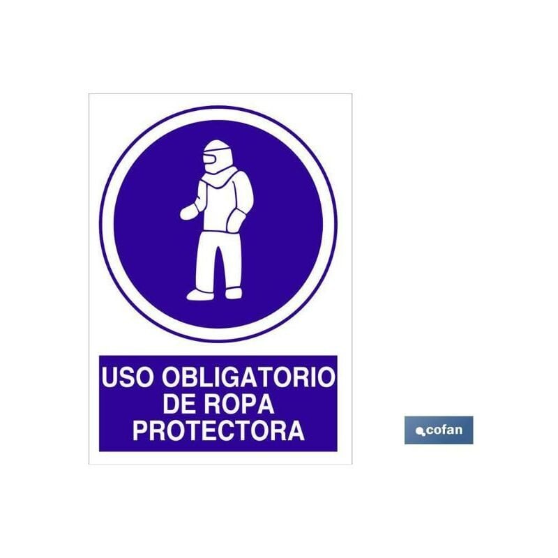 

PLIMPO señal poliestireno 1,5mm 420x297 uso obligatorio de ropa protectora