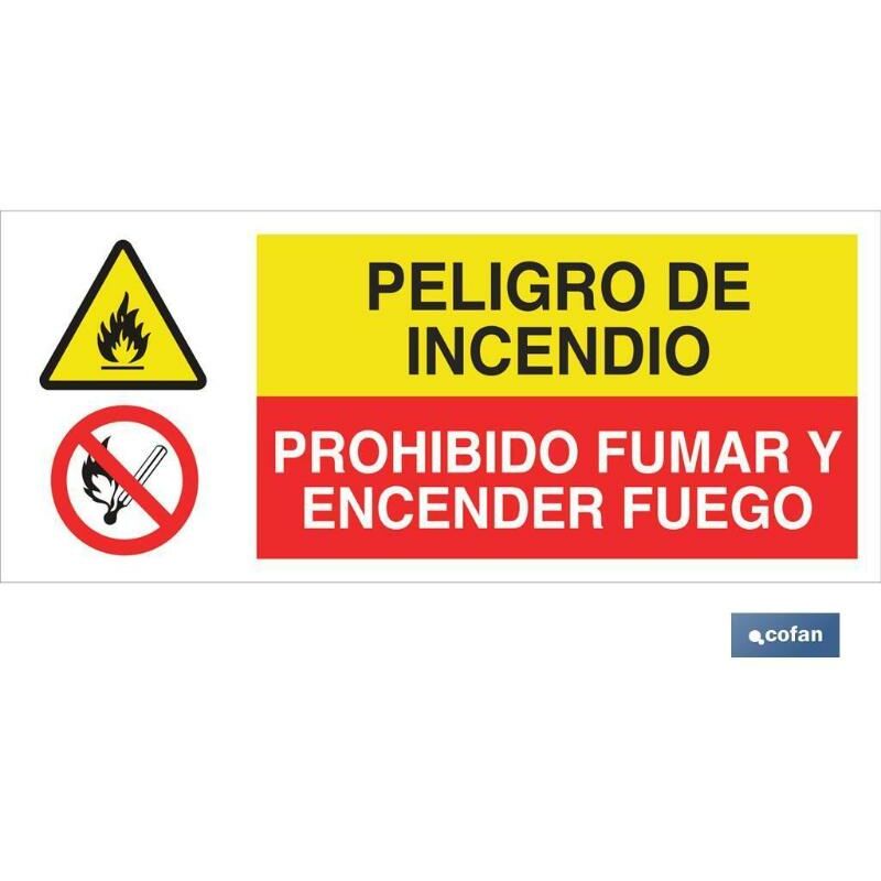 

PLIMPO señal poliestireno 1,5mm 507x210 combinada peligro/prohibición