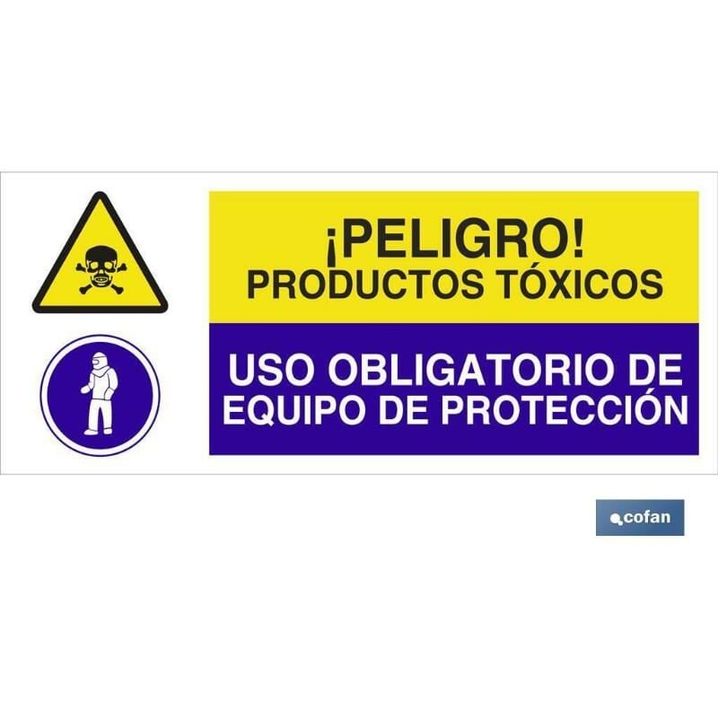 

PLIMPO señal poliestireno 1,5mm 717x297 combinada peligro/obligación