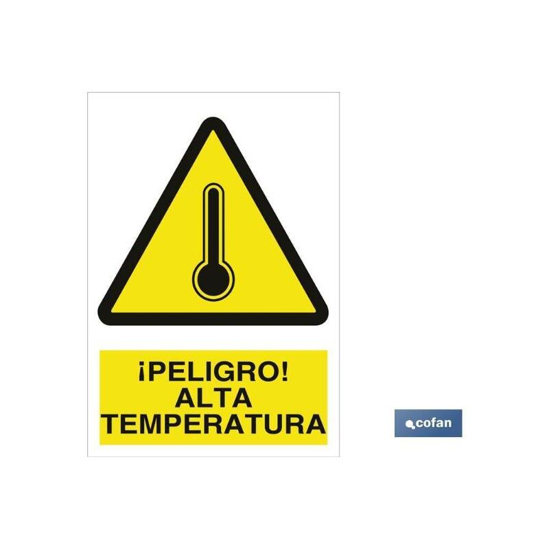 

PLIMPO señal poliestireno 210x148 mm. ¡peligro! alta temperatura