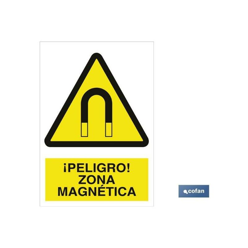 

PLIMPO señal poliestireno 210x148 mm ¡peligro! zona magnética