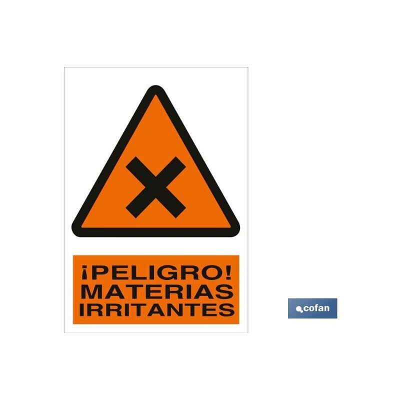 

PLIMPO señal poliestireno 210x148 ¡peligro! materias irritantes