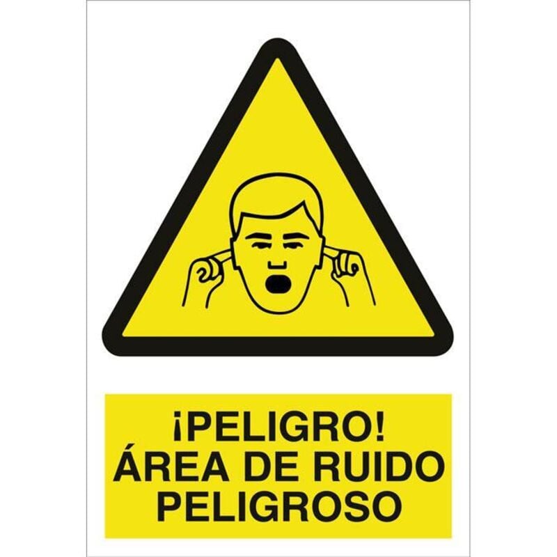 

PLIMPO señal poliestireno 210x148mm. ¡peligro! área de ruido peligroso