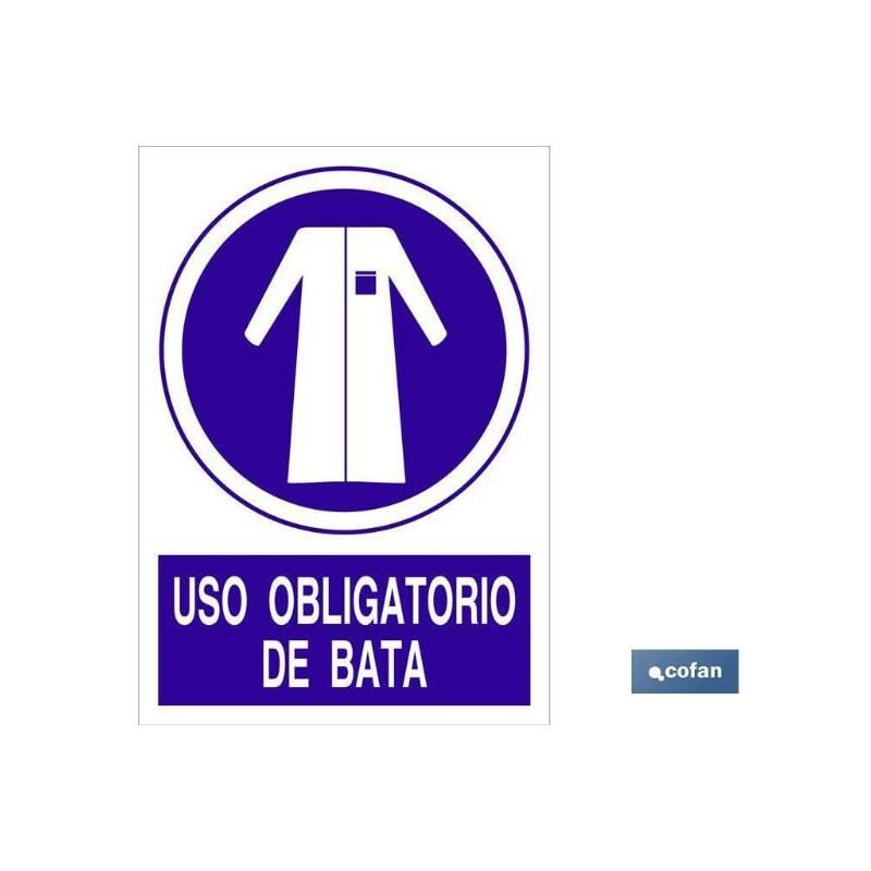 

PLIMPO señal poliestireno 210x148mm uso obligatorio de la bata