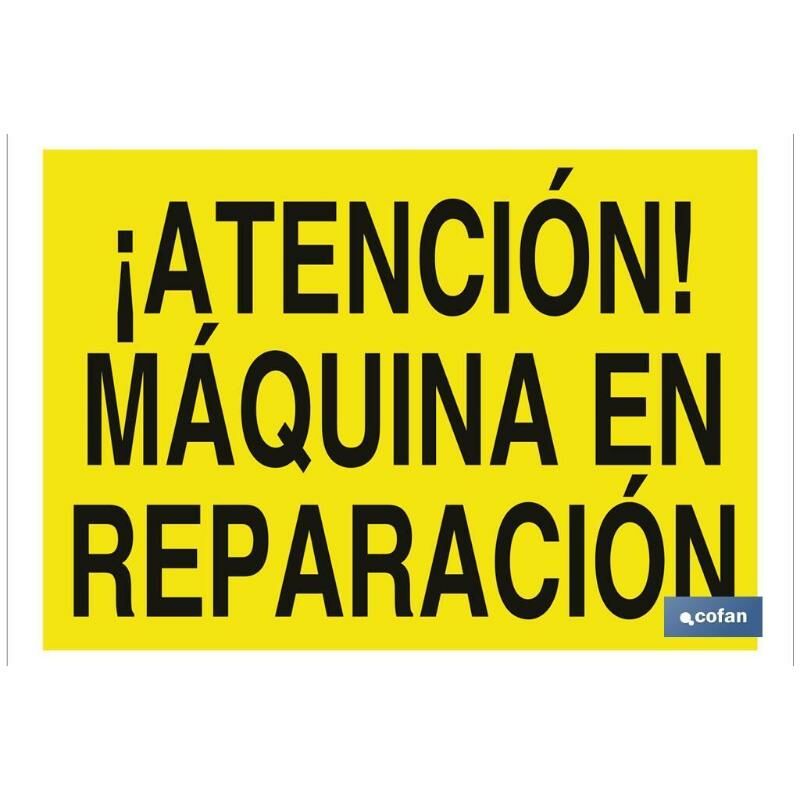 

PLIMPO señal poliestireno 297x210 ¡atención! máquina en reparación