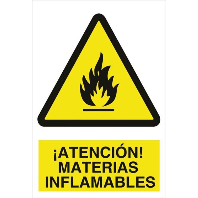 

PLIMPO señal poliestireno 297x210 ¡atención! materias inflamables