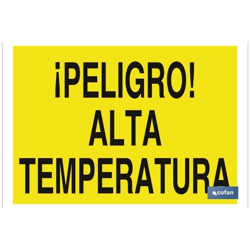 

PLIMPO señal poliestireno 297x210 mm ¡peligro! alta temperatura