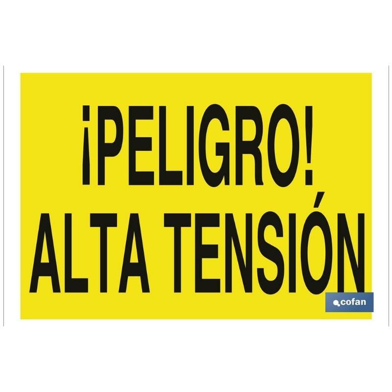 

PLIMPO señal poliestireno 297x210 mm ¡peligro! alta tensión