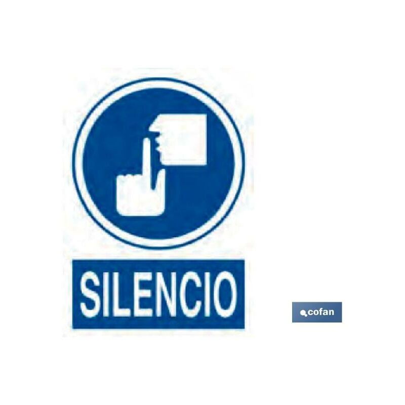 

PLIMPO señal poliestireno 297x210 mm. silencio silencio