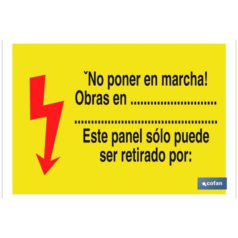 

PLIMPO señal poliestireno 297x210 ¡no poner en marcha! obras en.................................................................este panel solo puede