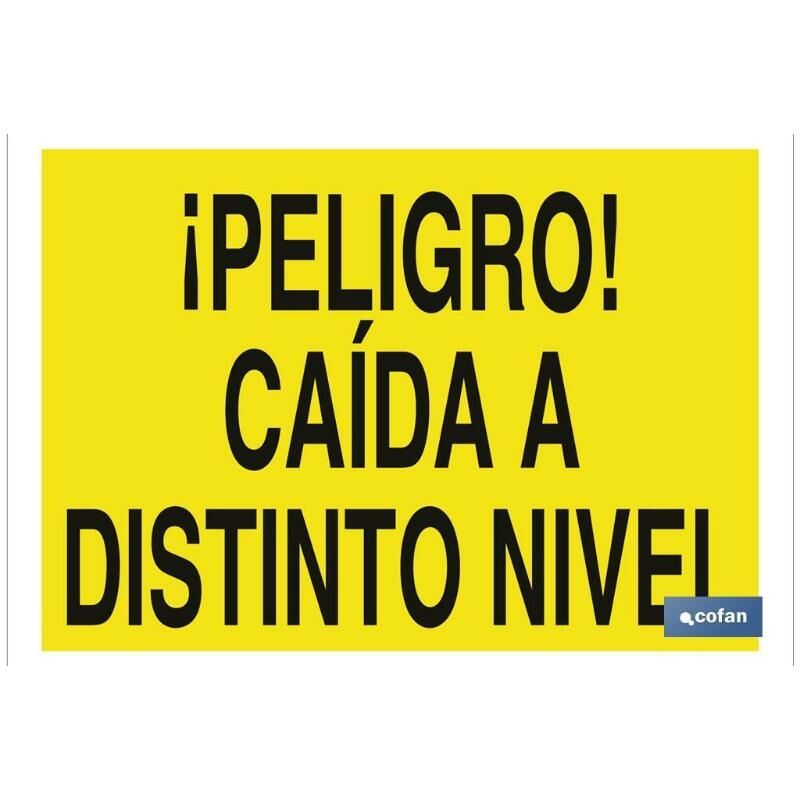 

PLIMPO señal poliestireno 297x210 ¡peligro! caída a distinto nivel