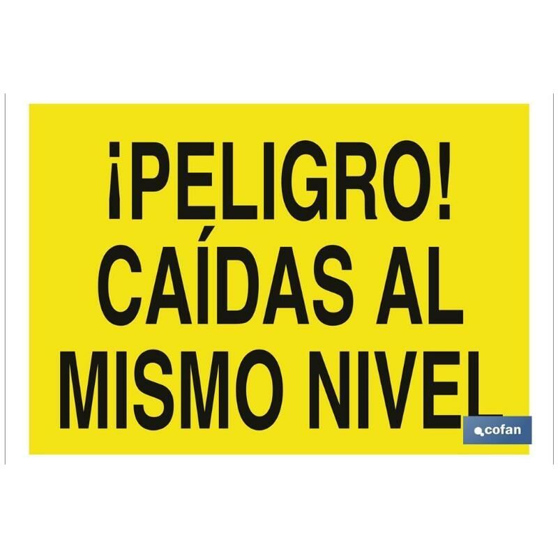 

PLIMPO señal poliestireno 297x210 ¡peligro! caída al mismo nivel