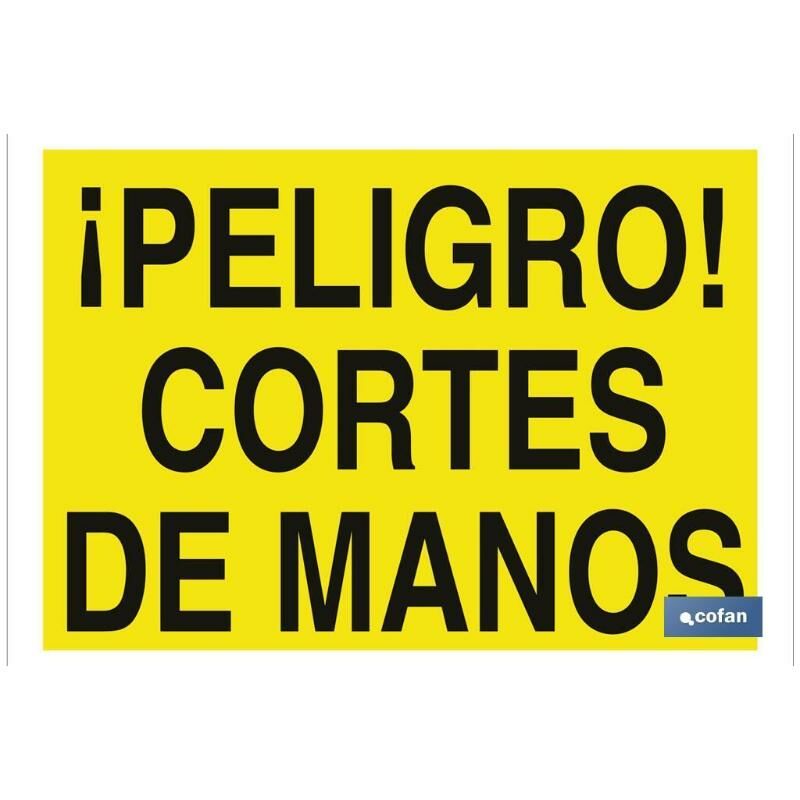 

PLIMPO señal poliestireno 297x210 ¡peligro! cortes de manos