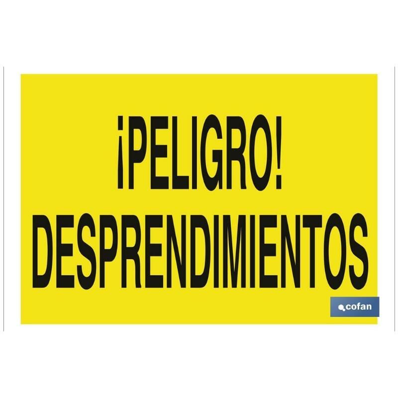 

PLIMPO señal poliestireno 297x210 ¡peligro! desprendimientos