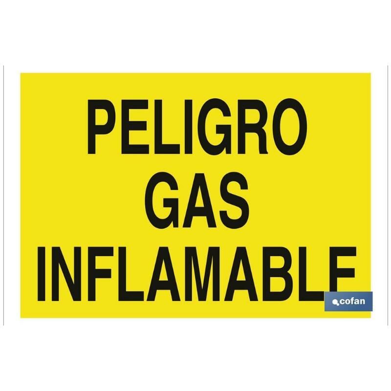 

PLIMPO señal poliestireno 297x210 peligro gas inflamable