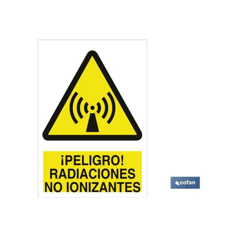 

PLIMPO señal poliestireno 297x210mm. ¡peligro! radiaciones no ionizantes