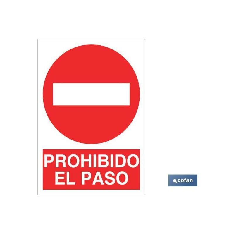 

PLIMPO señal poliestireno 297x210mm. prohibido el paso