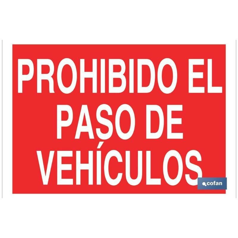 

PLIMPO señal poliestireno 297x210mm prohibido el paso de vehículos