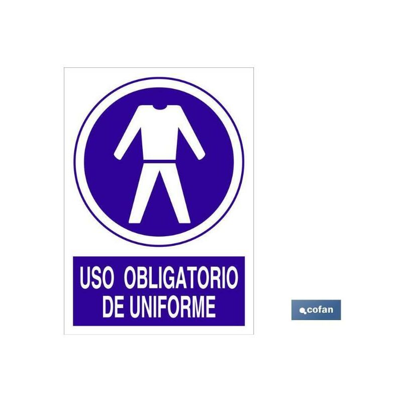 

PLIMPO señal poliestireno 297x210mm uso obligatorio de uniforme