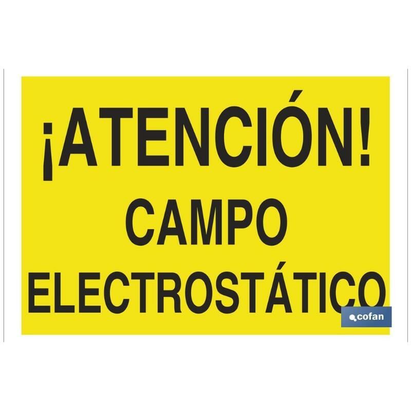 

PLIMPO señal poliestireno 420x297 ¡atención! campo electroestático