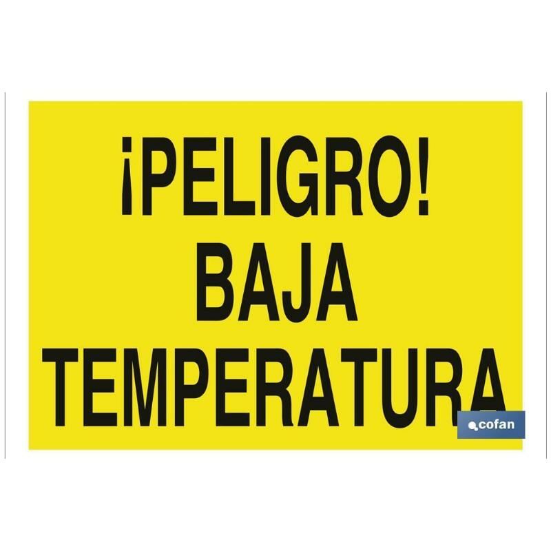 

PLIMPO señal poliestireno 420x297 mm ¡peligro! baja temperatura