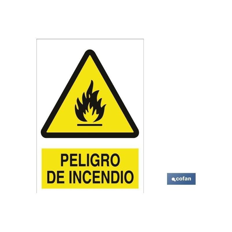 

PLIMPO señal poliestireno 420x297 mm. peligro de incendio