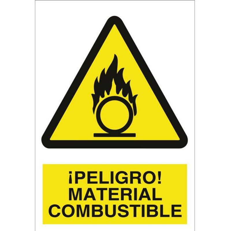 

PLIMPO señal poliestireno 420x297 mm. ¡peligro! material combustible