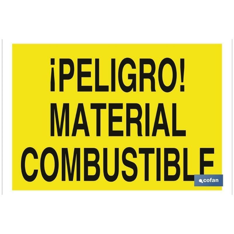 

PLIMPO señal poliestireno 420x297 mm ¡peligro! material combustible