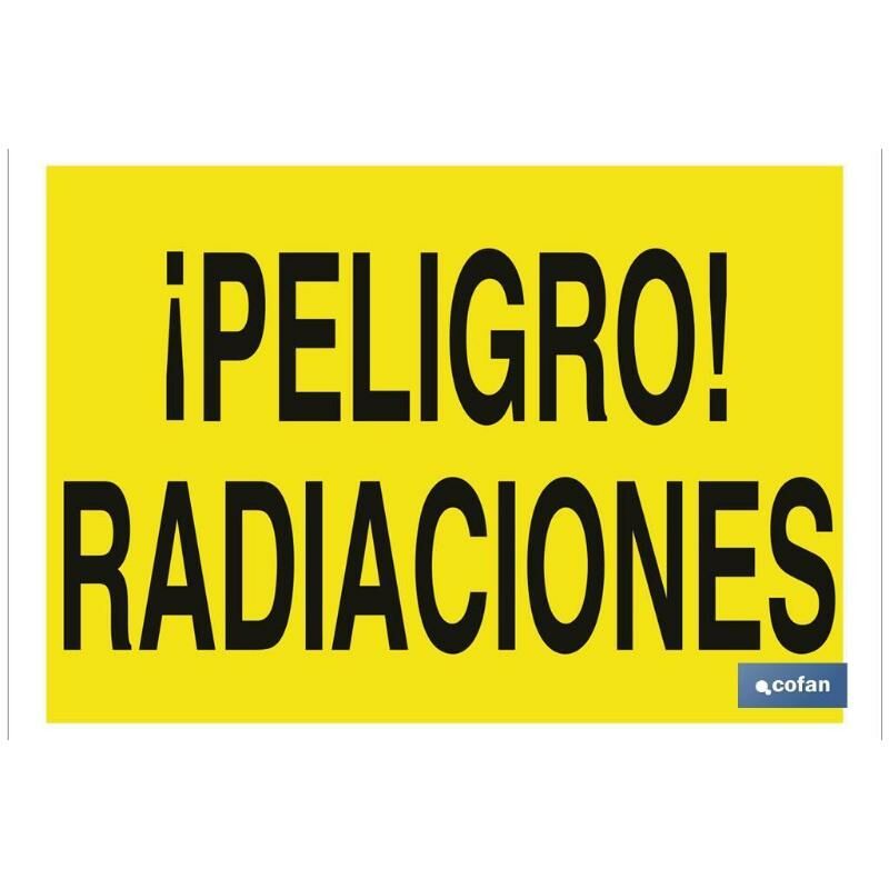 

PLIMPO señal poliestireno 420x297 mm ¡peligro! radiaciones