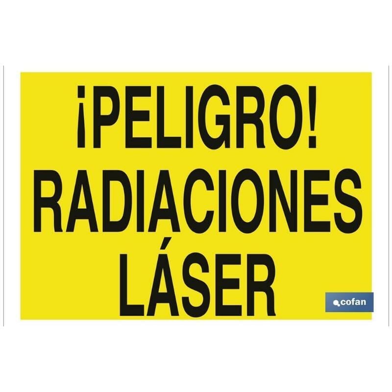 

PLIMPO señal poliestireno 420x297 mm ¡peligro! radiaciones láser