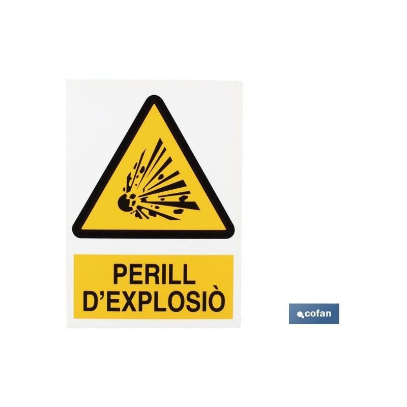 

PLIMPO señal poliestireno 420x297 mm perill dexplosiò