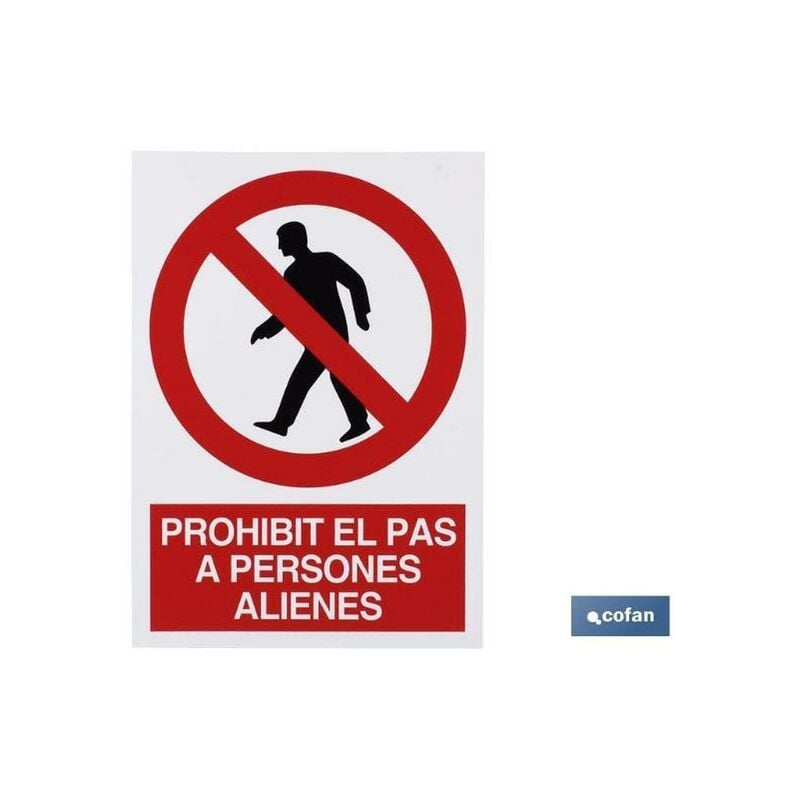 

PLIMPO señal poliestireno 420x297 mm prohibit pas persones alienes