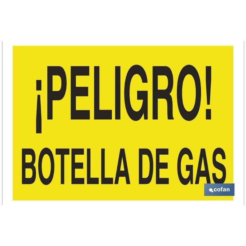 

PLIMPO señal poliestireno 420x297 ¡peligro! botella de gas