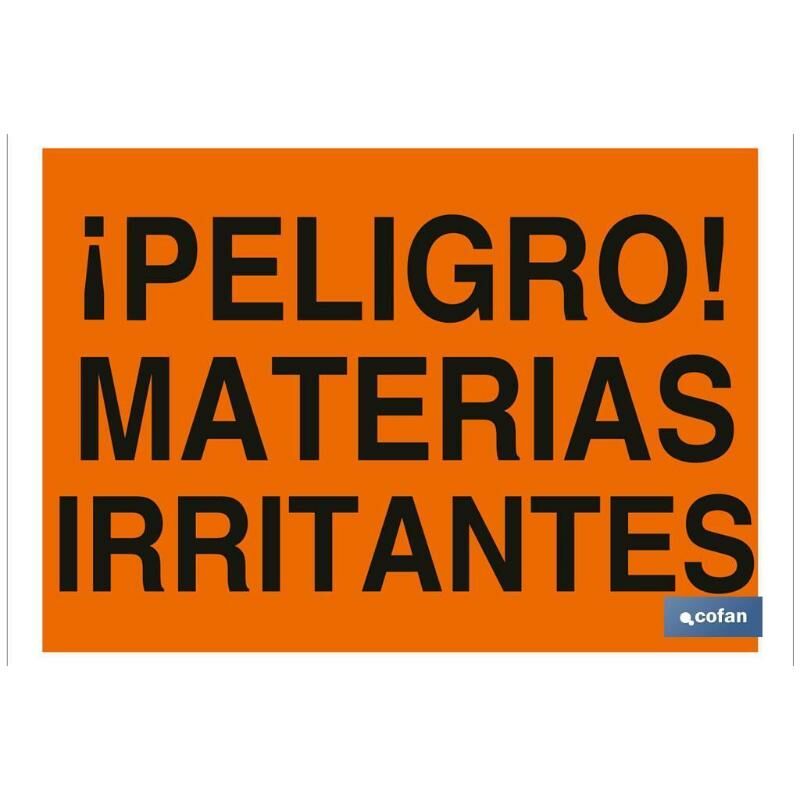 

PLIMPO señal poliestireno 420x297 ¡peligro! materias irritantes