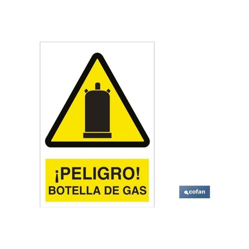 

PLIMPO señal poliestireno 420x297mm. ¡peligro! botella de gas