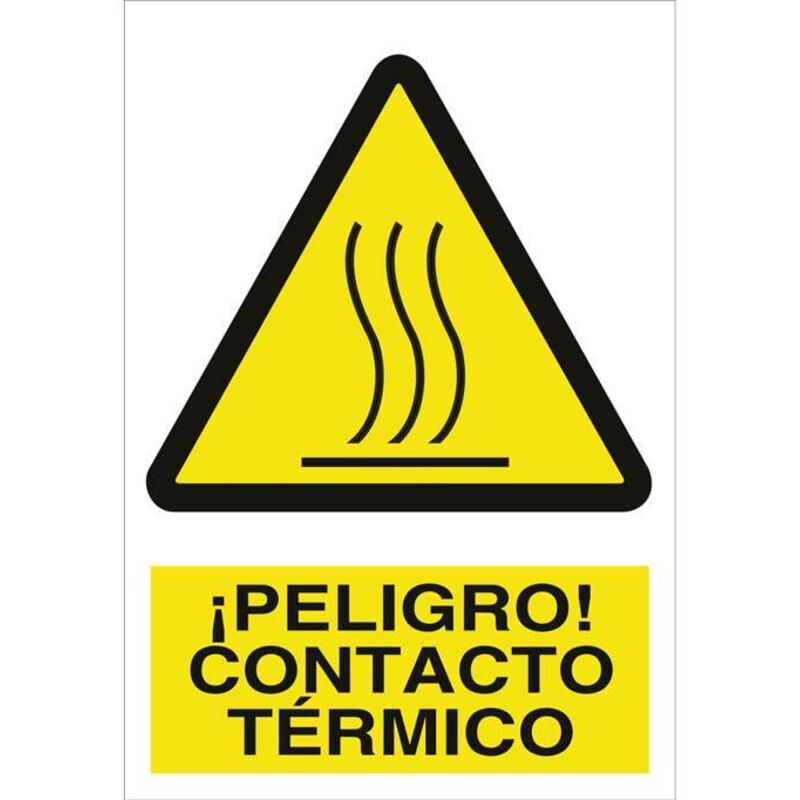 

PLIMPO señal poliestireno 420x297mm. ¡peligro! contacto térmico