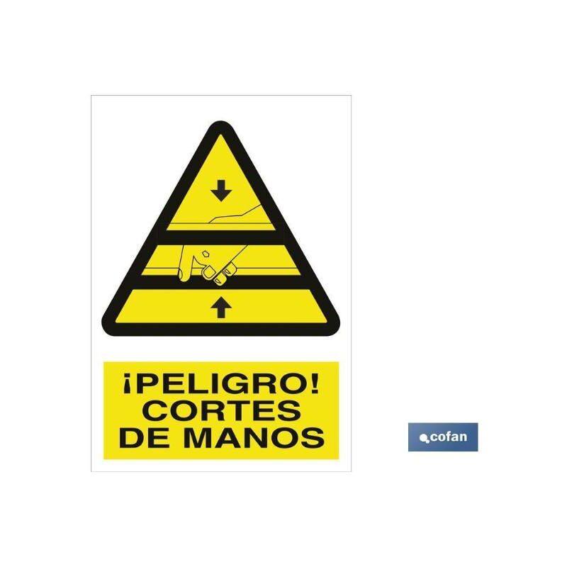 

PLIMPO señal poliestireno 420x297mm. ¡peligro! cortes de manos