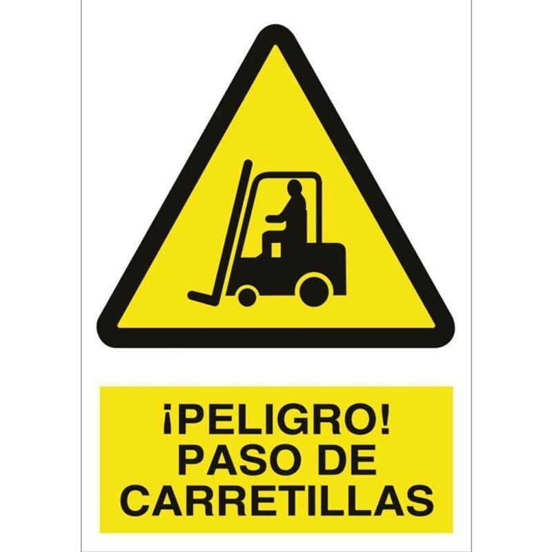 

PLIMPO señal poliestireno 420x297mm. ¡peligro! paso de carretillas