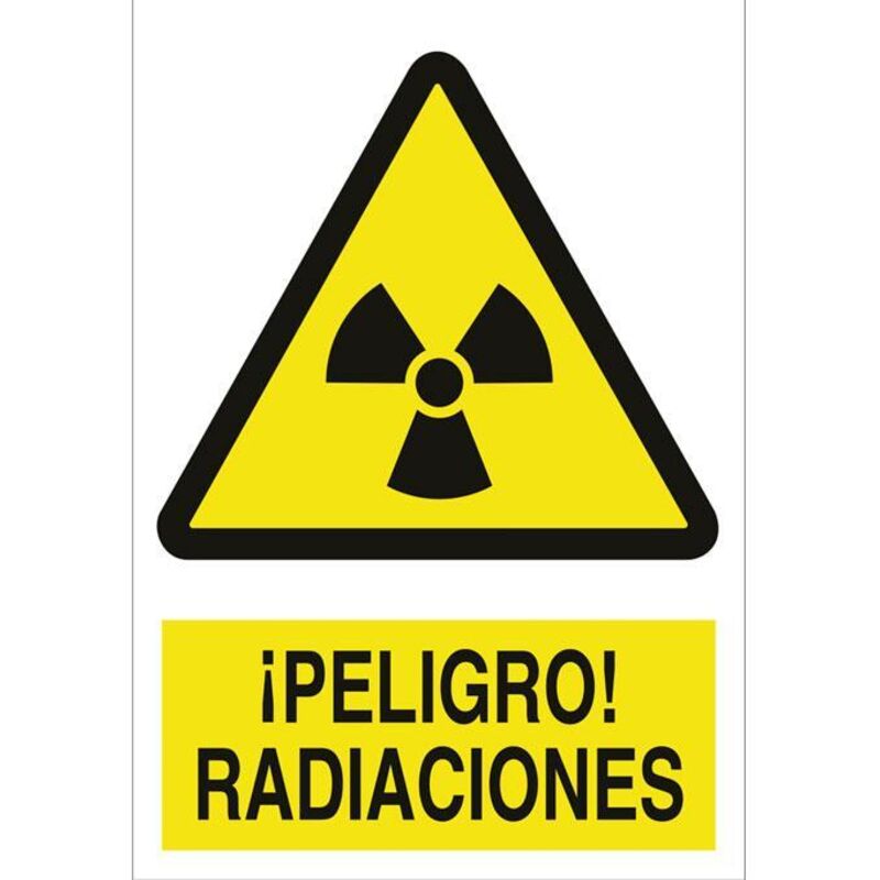

PLIMPO señal poliestireno 420x297mm. ¡peligro! radiaciones