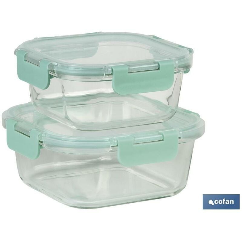 

PLIMPO set de 2 recipientes de borosilicato modelo agatha 520 ml - 800 ml